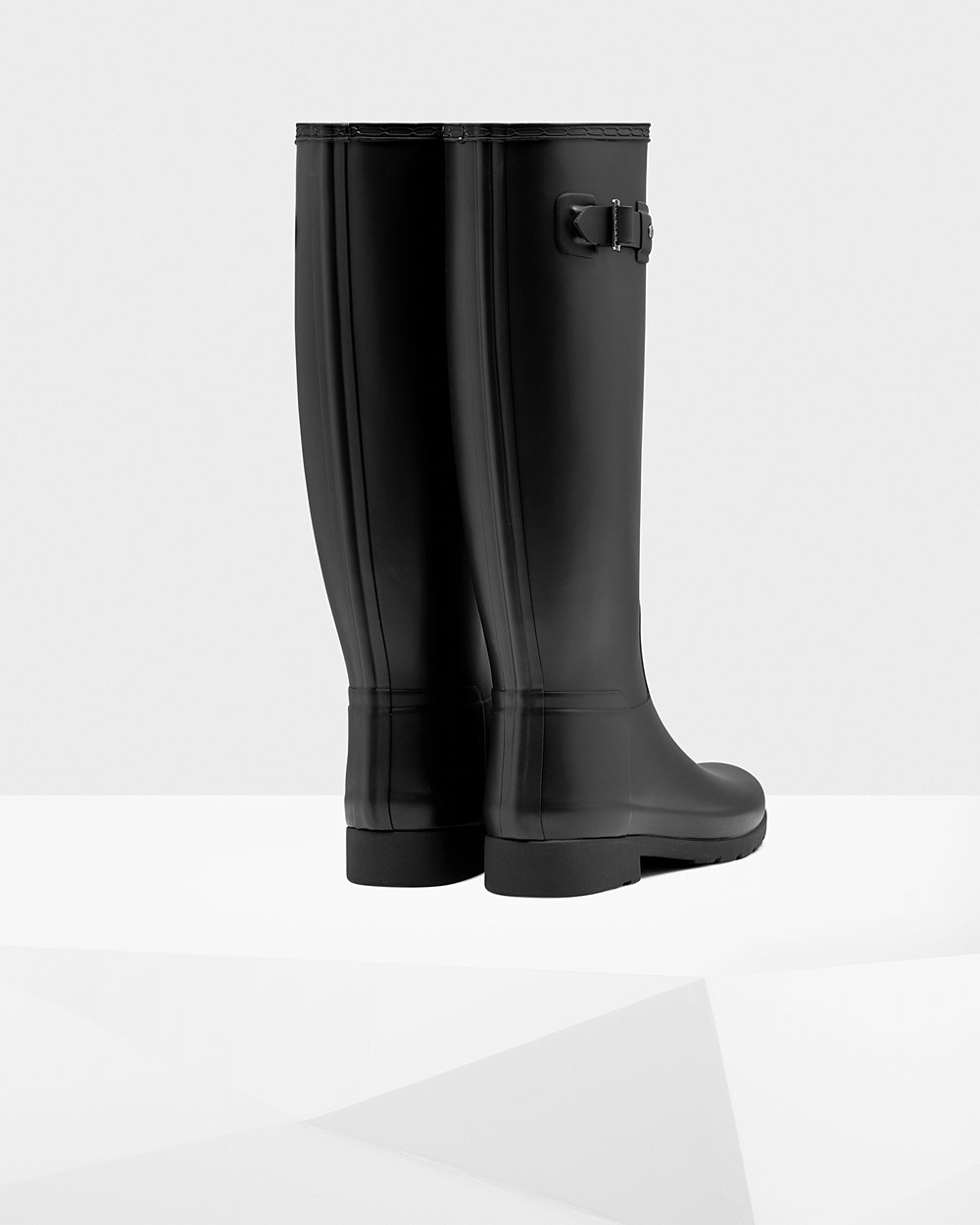 Bottes Hautes de Pluie Hunter Refined Slim Fit Femme Noir DIOZAFS-04